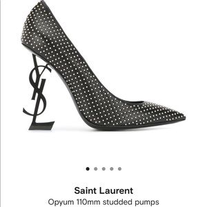 Saint Laurent YSL Black Studded Nappa Opyum sz 39